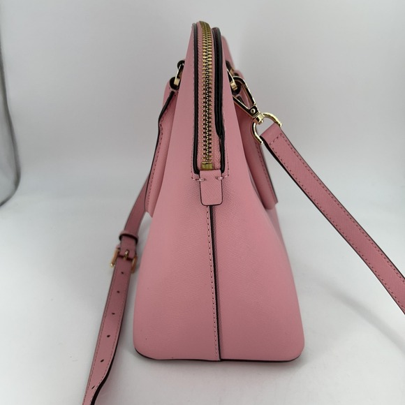 Michael Kors Bag Womens Large Cindy Leather LG Dome Purse Crossbody Satchel - Picture 3 of 16